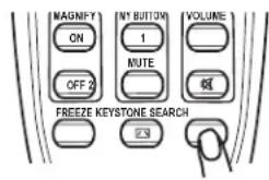 MAGNIFY ON OFF 2 INIT BUTTON 1 MUTE VOLUME FREEZKE KEYSTONE SEARCH