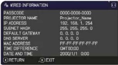3M X31i - NETWORK menu - 1