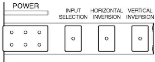 POWER INPUT SELECTION HORIZONTAL INVERSION VERTICAL INVERSION