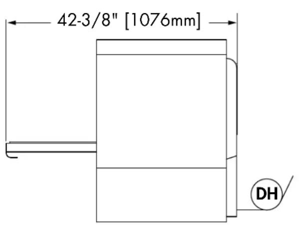 42-3/8" [1076mm] DH