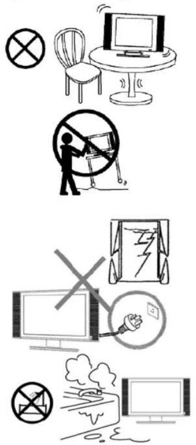 Illustration showing various types of electronic devices including a monitor, chair, and circuit breaker with prohibition symbols