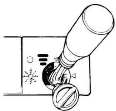 Diagram of a computer mouse with a lever and scroll, showing no text or symbols