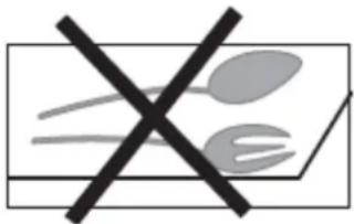 Symbolic image showing a crossed-out black X over a diagram of two fish-like shapes, possibly representing a prohibition or prohibition concept.