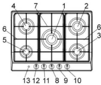 4 7 1 2 6 5 6 3 13 12 11 8 9 10