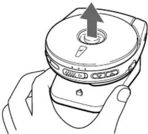 AIWA XP-Z3C - To detach the unit from the charging stand - 1