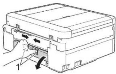 BROTHER DCP-J973N-B - 本体背面の紙づまり解除カバーを開く - 1