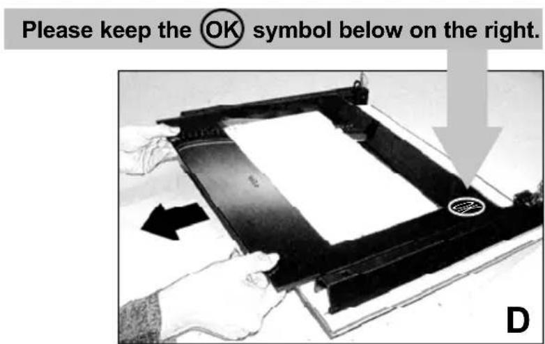 Please keep the OK symbol below on the right.
