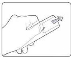 BENQ GS1 - Replacing the remote control battery - 1