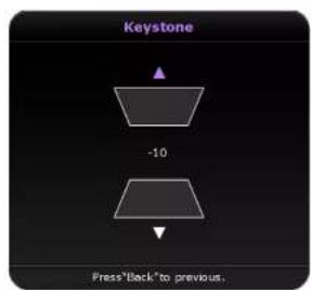 Keystone -10 Press"Back" to previous.