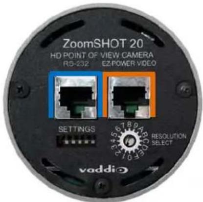 ZoomSHOT 20 HD POINT OF VIEW CAMERA RS-232 EZ POWER VIDEO SETTINGS RESOLUTION SELECT vaddi