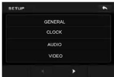 SETUP GENERAL CLOCK AUDIO VIDEO