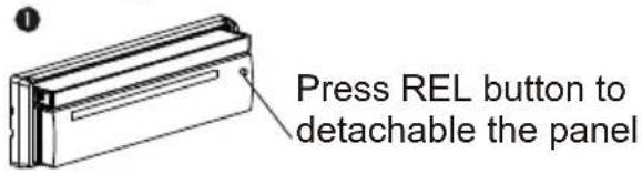 Press REL button to detachable the panel