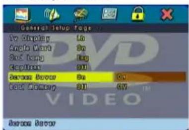General Setup Page To Display Anglo Menu Dot Long Captise Screen Save Auto Menu Screen Save