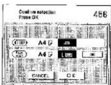 Close selection Press OK 456 A4 A4 CANCEL OK