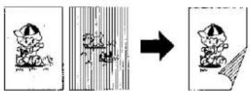 Illustration showing a cartoon character transitioning from a striped pattern to a geometric shape, with Chinese text labels.