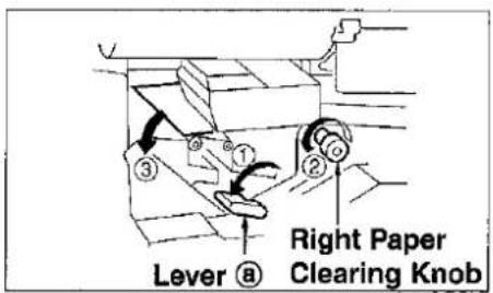 Lever ⑧ Right Paper Clearing Knob