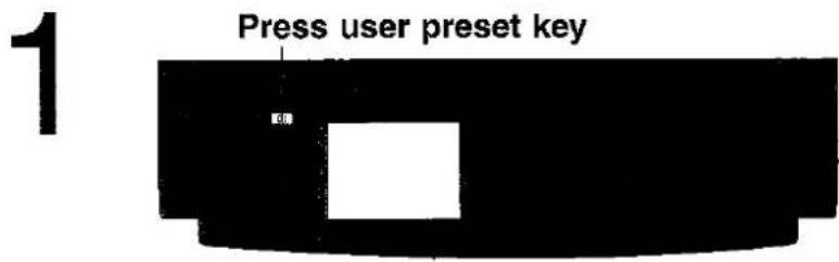 Press user preset key 1