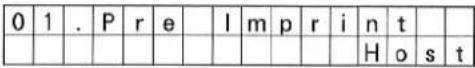 PANASONIC KV-S6045 - Imprinter setting menu (by pressing the IMPRINT key) - 1