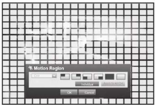 Motion Region OK Incidus Add to H1CH OK Cancel