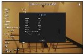 Scanned screenshot of a computer screen displaying a menu with Chinese text options and a blackboard with '15:00' highlighted.
