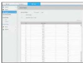 Screenshot of a software interface showing a data table with columns and values, likely from an older file or spreadsheet.