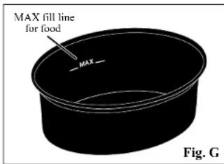 MAX fill line for food MAX Fig. G