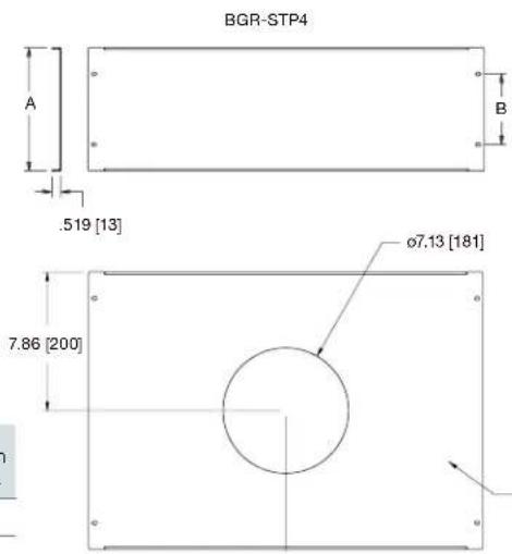 BGR-STP4 A .519 [13] B 7.86 [200] Ø7.13 [181]