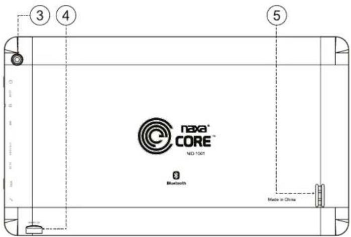 3 4 5 naxa® CORE™ NIO-1001 8 Bluetooth Made in China