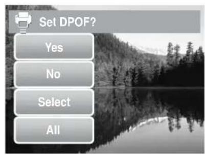 Set DPOF? Yes No Select All