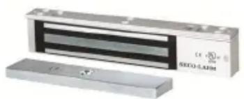 Exterior view of a SECO-LARM industrial enclosure with two metallic components (no visible text or symbols)