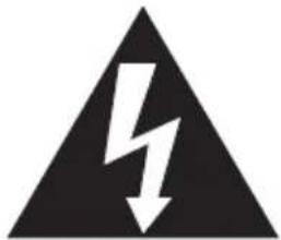 Black triangular warning symbol with white lightning bolt and downward arrow (no text)