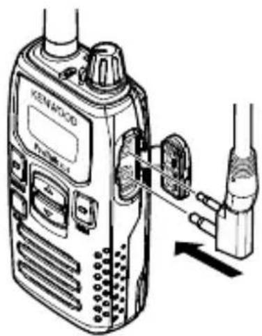 KENWOOD TK-3230DX - INSTALLING THE OPTIONAL SPEAKER/ MICROPHONE (OR HEADSET) - 1