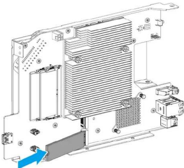 Technical line drawing of an electronic device chassis with cooling fins and connectors (no text or symbols)