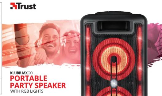 Trust KLUBB MXGO PORTABLE PARTY SPEAKER WITH RGB LIGHTS