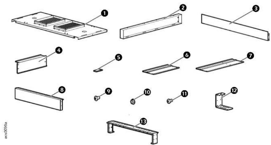 Technical diagram showing exploded view of a mechanical assembly with numbered components for identification.