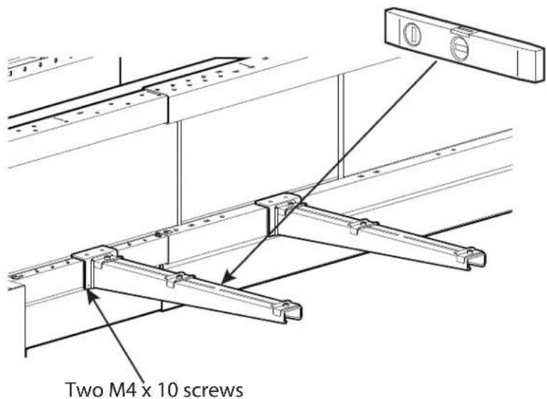 Two M4 x 10 screws
