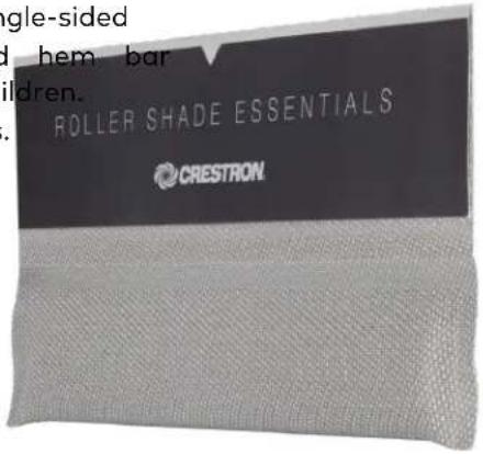 ingle-sided d hem bar children. ROLLER SHADE ESSENTIALS CRESTRON.
