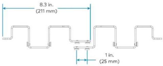 8.3 in. (211 mm) 1 in. (25 mm)