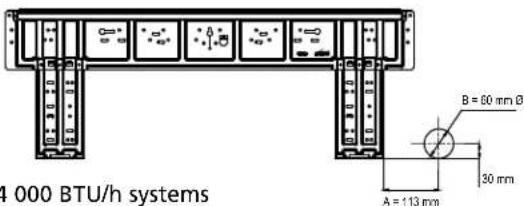 4 000 BTU/h systems B = 60 mm Ø A = 113 mm 30 mm