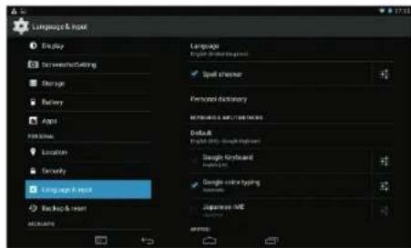 Language & Input Display Server/Setting Storage Battery Apps Database Location Security Language & Input Backup & Input Categories Language English (Chinese)... Spell checker Personal dictionary Microsoft Word Default English (HTML) - Single Keyword Single Keyword Single color typing Jupiter VIE err…