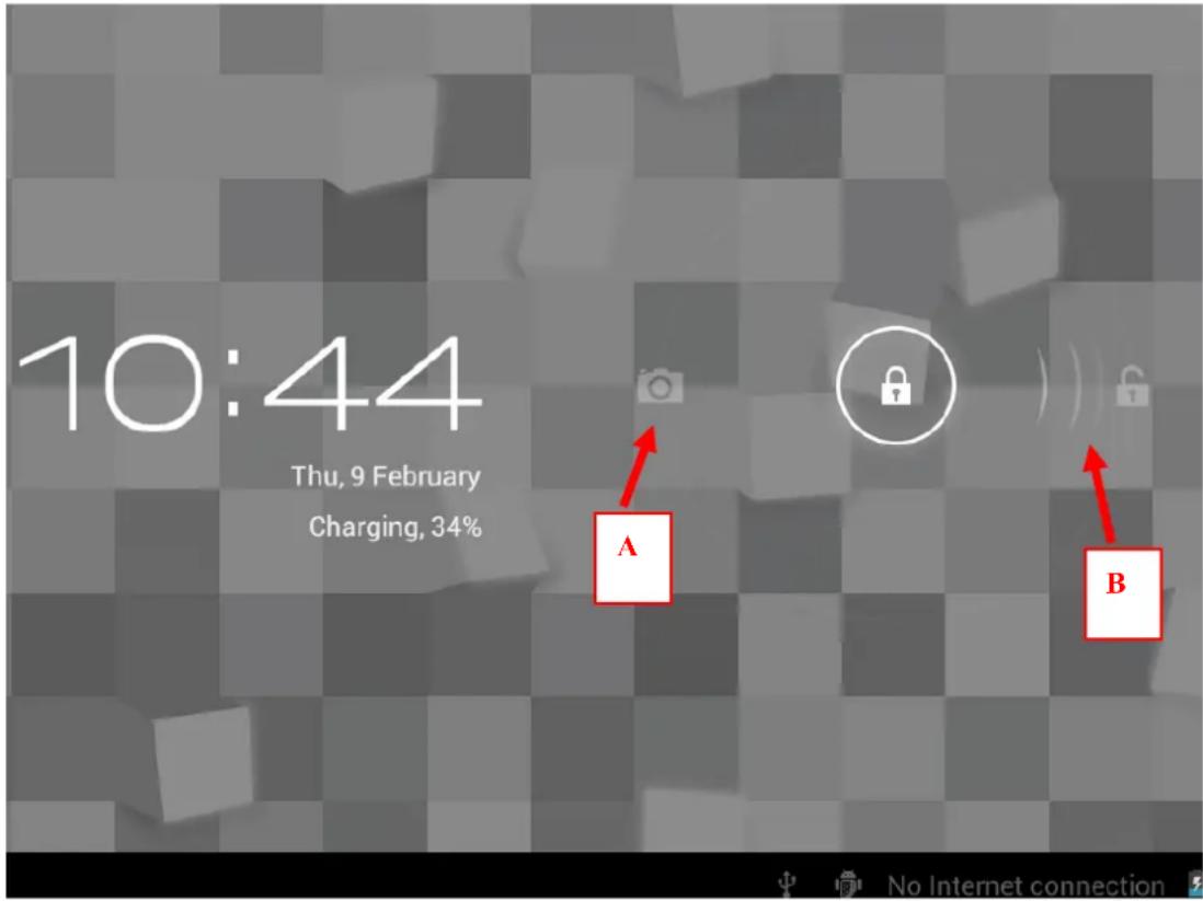10:44 Thu, 9 February Charging, 34% A B No Internet connection
