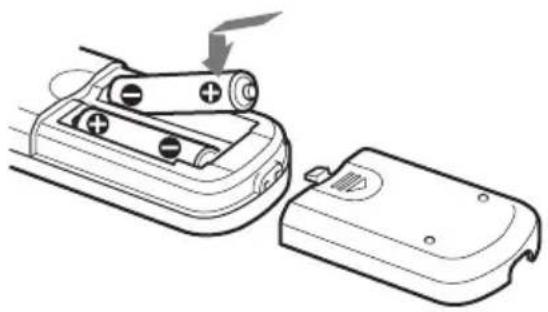 SONY SLV-SE430K - Inserting the batteries - 1