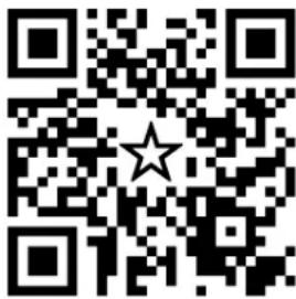 QR code with a central star symbol, likely for digital scanning and linking to online content.