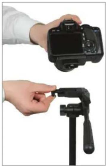 Magnus DX-5330 - Mounting the Quick-Release Plate to the Camera - 3