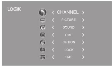 LOGIK Auto Tuning DTV Manual Tuning ATV Manual Tuning Channel Edit Signal Information CI Information Software Update(USB)