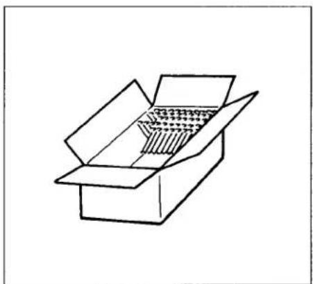 Simple line drawing of an open box with internal compartments (no text or symbols)