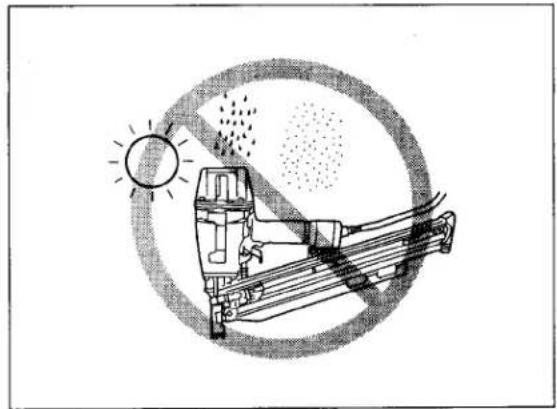 Illustration of a sun-dyeing machine emitting particles, enclosed in a circular frame (no text or symbols)
