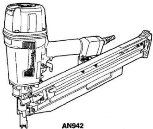 Technical line drawing of a fastener (FN942) with no visible text or symbols on the device itself