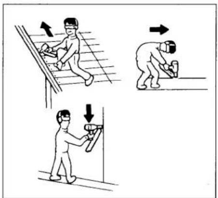 Illustration showing three different techniques for workers installing or maintaining a floor plan, with arrows indicating movement and change.