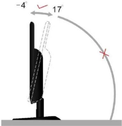 AOC E2050S - Ajuste do â ngulo de visã o - 1